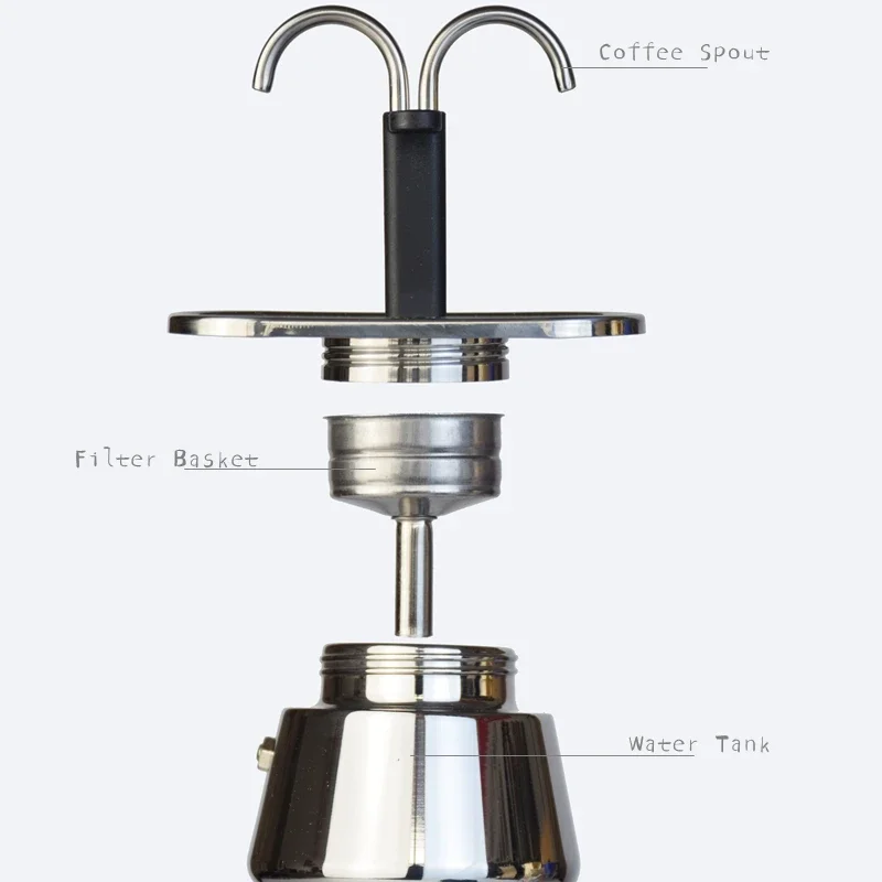200ML Mini Moka Pot Double Tub - đánh giá và giá Coffee Equipment Accessories