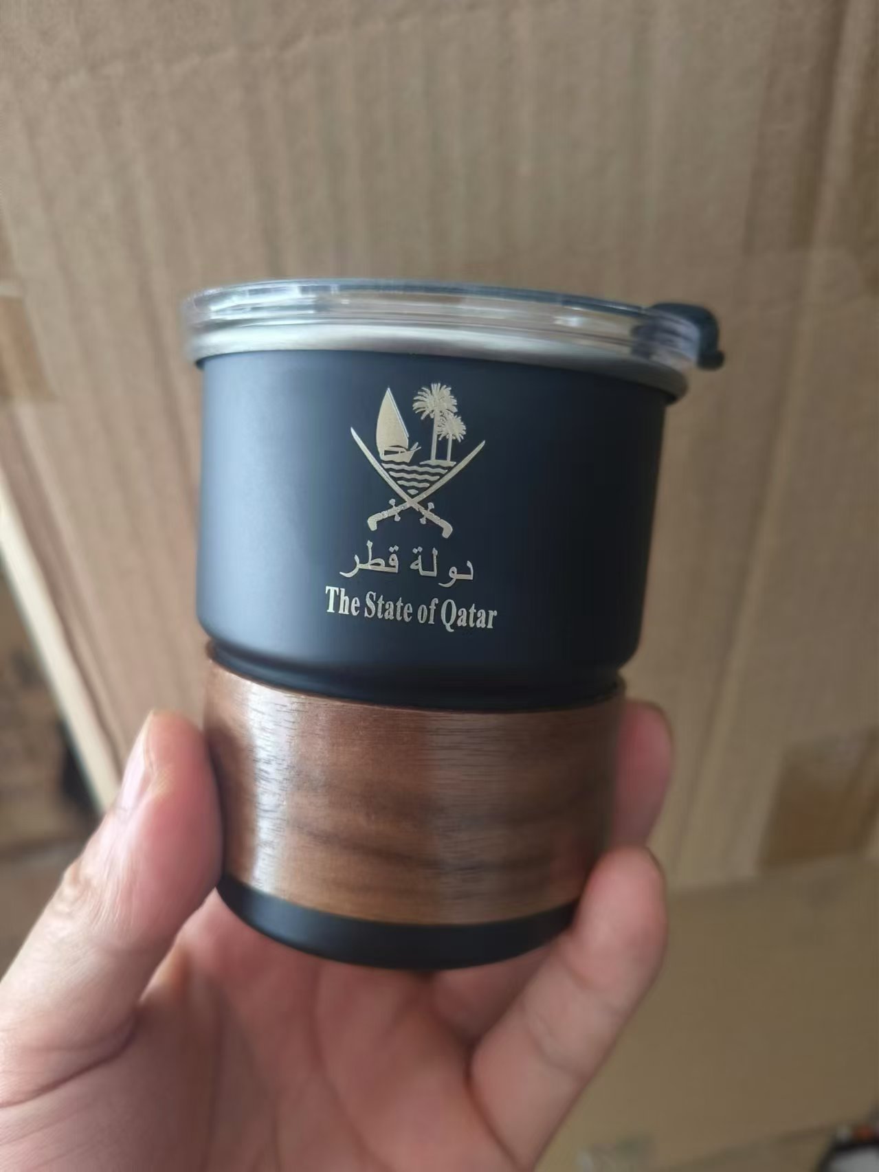The State of Qatar Logo Stainl - đánh giá và giá Coffee Equipment Logo