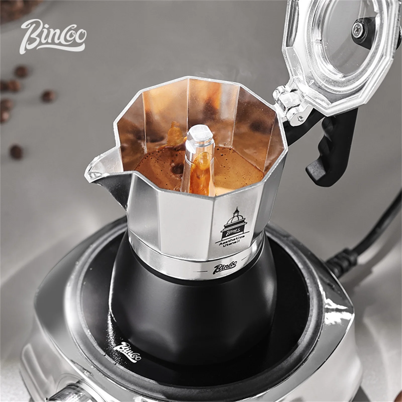 BINCOO Double Valve Moka Pot，E - đánh giá và giá Coffee Equipment Accessories