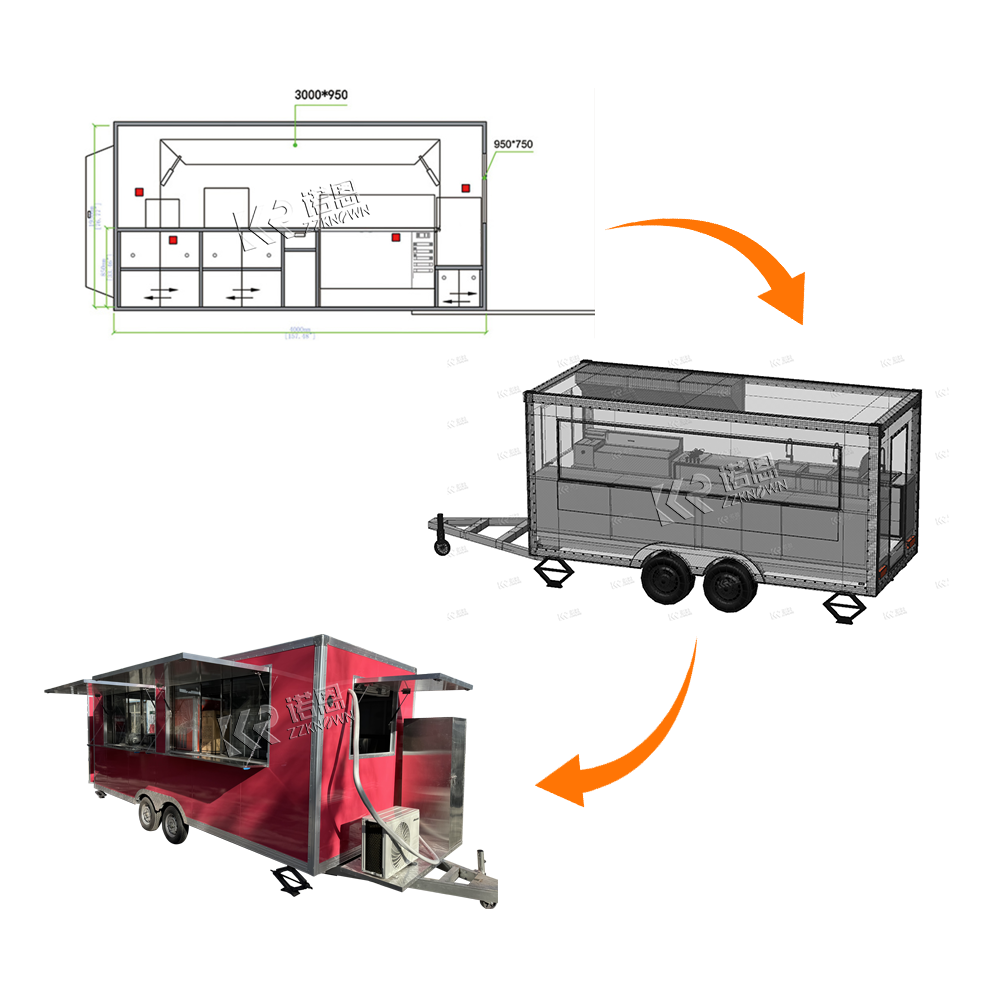 Concession Coffee Ice Cream Tr - đánh giá và giá Mobile Coffee Van Equipment