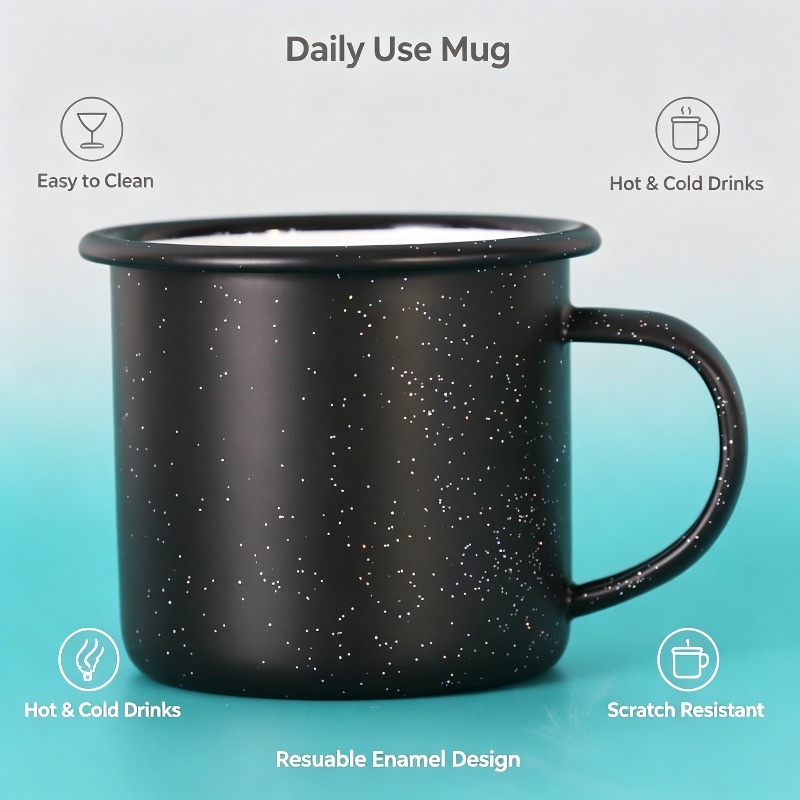 Vintage Enamel Mug with Star‑D - đánh giá và giá Coffee Equipment For Home