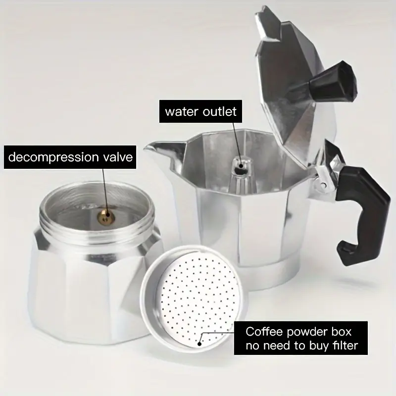 Classic Aluminum Moka Pot 50-3 - đánh giá và giá Coffee Equipment Accessories